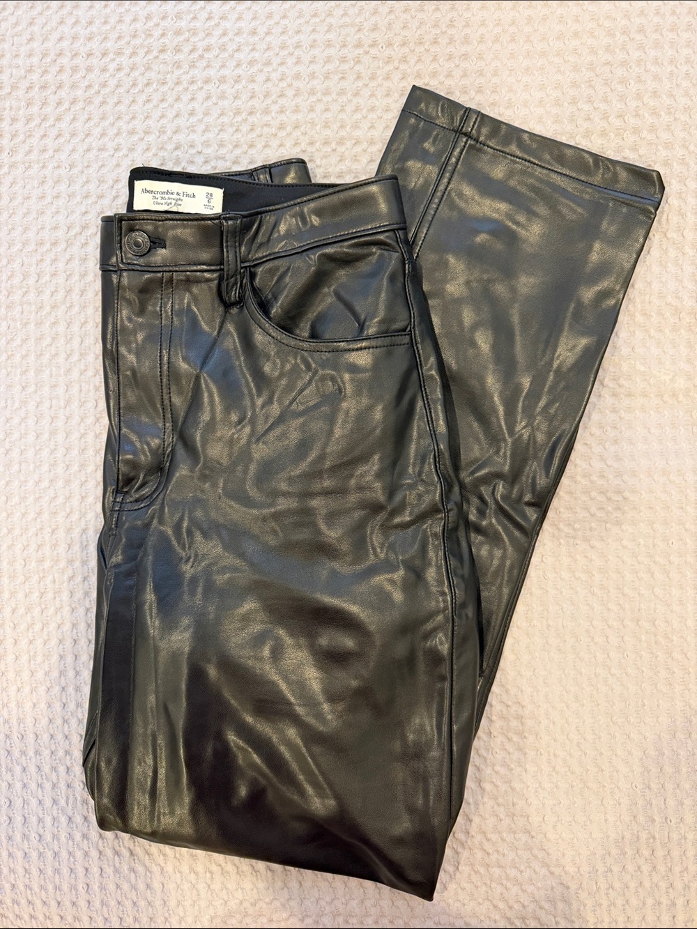 Abercrombie & Fitch Black Leather pants